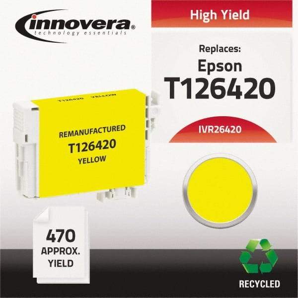 innovera - Yellow Inkjet Printer Cartridge - Use with Epson Stylus NX330, NX430, Workforce 60, 435, 520, 545, 630, 633, 635, 645, 840, 845, 7010, 7510 - Americas Industrial Supply