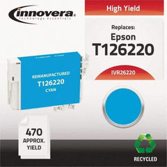 innovera - Cyan Inkjet Printer Cartridge - Use with Epson Stylus NX330, NX430, Workforce 60, 435, 520, 545, 630, 633, 635, 645, 840, 845, 7010, 7510 - Americas Industrial Supply