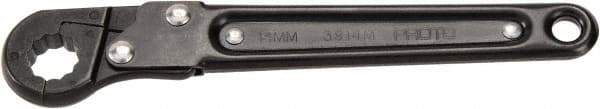 Proto - 11mm, Black Finish, Ratcheting Flare Nut Wrench - 12 Points, 5.437" OAL, Steel, Single End Head - Americas Industrial Supply