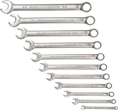 Proto - 11 Piece, 1/4" to 15/16", 12 Point Combination Wrench Set - Inch Measurement Standard, Satin Chrome Finish - Americas Industrial Supply