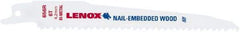 Lenox - 6" Long x 3/4" Thick, Bi-Metal Reciprocating Saw Blade - Straight Profile, 6 TPI, Toothed Edge - Americas Industrial Supply