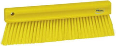 Vikan - Polyester Counter Brush - 2" Bristle Length, 11" Long x 1-1/4" Wide Head, Yellow - Americas Industrial Supply
