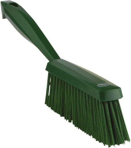 Vikan - 14" OAL, Polyester Staple Set Bench Brush - 2" Bristle Length, 6-3/8" Long Head, Green - Americas Industrial Supply