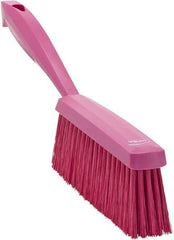 Vikan - 14" OAL, Polyester Staple Set Bench Brush - 2" Bristle Length, 6-3/8" Long Head, Pink - Americas Industrial Supply