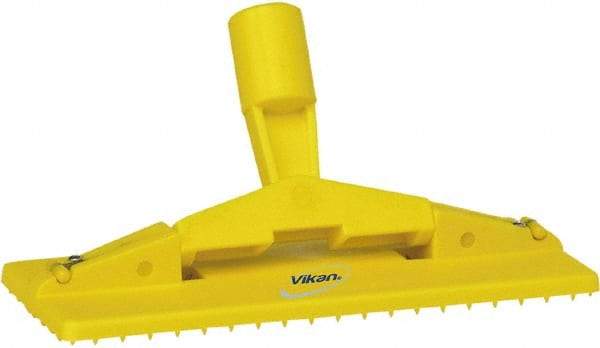 Vikan - 9" Long x 3-3/4" Wide Scouring Pad Holder - Yellow - Americas Industrial Supply