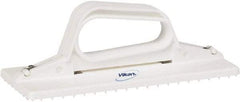 Vikan - 9" Long x 3-3/4" Wide Scouring Pad Holder - White - Americas Industrial Supply