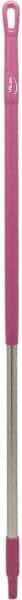 Vikan - 51 x 1-1/4" Aluminum Squeegee Handle - European Threaded Connection, Pink - Americas Industrial Supply