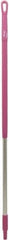 Vikan - 51 x 1-1/4" Aluminum Squeegee Handle - European Threaded Connection, Pink - Americas Industrial Supply