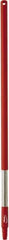 Vikan - 59 x 1-1/4" Fiberglass Squeegee Handle - European Threaded Connection, Red - Americas Industrial Supply