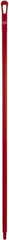 Vikan - 59 x 1-1/4" Polypropylene Squeegee Handle - European Threaded Connection, Red - Americas Industrial Supply