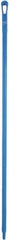 Vikan - 59 x 1-1/4" Polypropylene Squeegee Handle - European Threaded Connection, Blue - Americas Industrial Supply