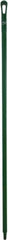 Vikan - 59 x 1-1/4" Polypropylene Squeegee Handle - European Threaded Connection, Green - Americas Industrial Supply