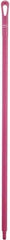 Vikan - 51 x 1-1/4" Polypropylene Squeegee Handle - European Threaded Connection, Pink - Americas Industrial Supply