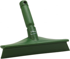 Vikan - 9.84" Rubber Blade Bench Squeegee - Single Edge, Green, Plastic Holder - Americas Industrial Supply