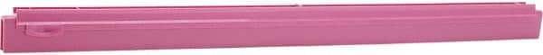 Vikan - 24" Rubber Blade Squeegee Refill - Double Edge, Pink, Plastic Holder - Americas Industrial Supply