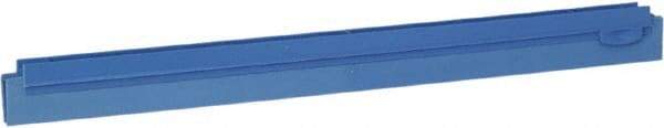 Vikan - 20" Rubber Blade Squeegee Refill - Double Edge, Blue, Plastic Holder - Americas Industrial Supply