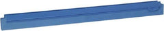 Vikan - 20" Rubber Blade Squeegee Refill - Double Edge, Blue, Plastic Holder - Americas Industrial Supply