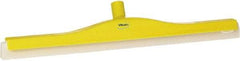 Vikan - 24" Foam Rubber Blade Floor Squeegee - Double Edge, Yellow, Plastic Holder - Americas Industrial Supply