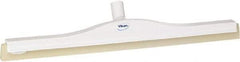 Vikan - 24" Foam Rubber Blade Floor Squeegee - Double Edge, White, Plastic Holder - Americas Industrial Supply