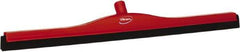 Vikan - 28" Foam Rubber Blade Bench Squeegee - Double Edge, Red, Plastic Holder - Americas Industrial Supply