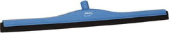 Vikan - 28" Foam Rubber Blade Bench Squeegee - Double Edge, Blue, Plastic Holder - Americas Industrial Supply