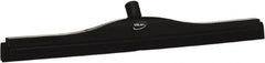 Vikan - 24" Foam Rubber Blade Bench Squeegee - Double Edge, Black, Plastic Holder - Americas Industrial Supply