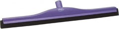 Vikan - 24" Foam Rubber Blade Bench Squeegee - Double Edge, Purple, Plastic Holder - Americas Industrial Supply