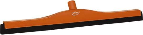 Vikan - 24" Foam Rubber Blade Bench Squeegee - Double Edge, Orange, Plastic Holder - Americas Industrial Supply