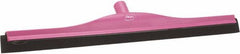 Vikan - 24" Foam Rubber Blade Bench Squeegee - Double Edge, Pink, Plastic Holder - Americas Industrial Supply