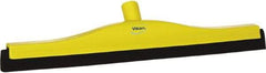 Vikan - 20" Foam Rubber Blade Bench Squeegee - Double Edge, Yellow, Plastic Holder - Americas Industrial Supply