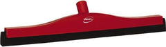 Vikan - 20" Foam Rubber Blade Bench Squeegee - Double Edge, Red, Plastic Holder - Americas Industrial Supply