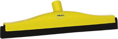 Vikan - 16" Foam Rubber Blade Bench Squeegee - Double Edge, Yellow, Plastic Holder - Americas Industrial Supply