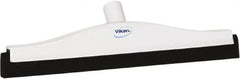 Vikan - 16" Foam Rubber Blade Bench Squeegee - Double Edge, White, Plastic Holder - Americas Industrial Supply