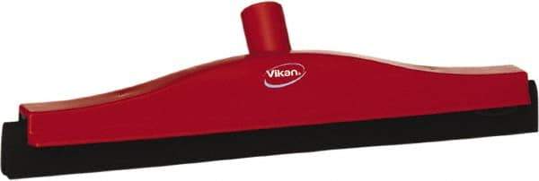 Vikan - 16" Foam Rubber Blade Bench Squeegee - Double Edge, Red, Plastic Holder - Americas Industrial Supply