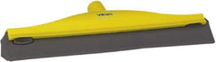 Vikan - 16" Rubber Blade Ceiling Squeegee - Double Edge, Yellow, Plastic Holder - Americas Industrial Supply