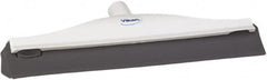Vikan - 16" Rubber Blade Ceiling Squeegee - Double Edge, White, Plastic Holder - Americas Industrial Supply