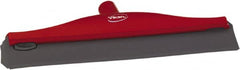 Vikan - 16" Rubber Blade Ceiling Squeegee - Double Edge, Red, Plastic Holder - Americas Industrial Supply
