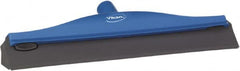 Vikan - 16" Rubber Blade Ceiling Squeegee - Double Edge, Blue, Plastic Holder - Americas Industrial Supply