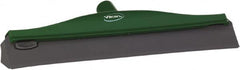 Vikan - 16" Rubber Blade Ceiling Squeegee - Double Edge, Green, Plastic Holder - Americas Industrial Supply