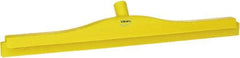 Vikan - 24" Rubber Blade Floor Squeegee - Double Edge, Yellow, Plastic Holder - Americas Industrial Supply