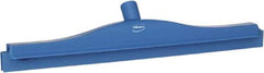 Vikan - 20" Rubber Blade Floor Squeegee - Double Edge, Blue, Plastic Holder - Americas Industrial Supply