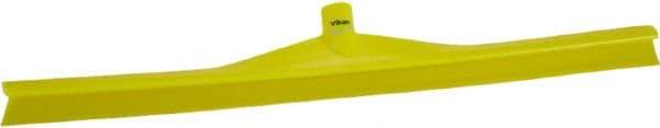 Vikan - 27.56" Rubber Blade Floor Squeegee - Single Edge, Yellow, Plastic Holder - Americas Industrial Supply