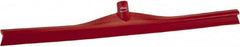 Vikan - 27.56" Rubber Blade Floor Squeegee - Single Edge, Red, Plastic Holder - Americas Industrial Supply