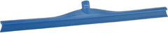 Vikan - 27.56" Rubber Blade Floor Squeegee - Single Edge, Blue, Plastic Holder - Americas Industrial Supply