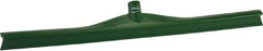 Vikan - 27.56" Rubber Blade Floor Squeegee - Single Edge, Green, Plastic Holder - Americas Industrial Supply