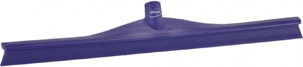 Vikan - 23.62" Rubber Blade Floor Squeegee - Single Edge, Purple, Plastic Holder - Americas Industrial Supply