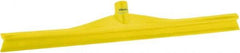 Vikan - 23.62" Rubber Blade Floor Squeegee - Single Edge, Yellow, Plastic Holder - Americas Industrial Supply
