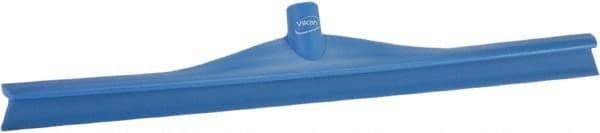 Vikan - 23.62" Rubber Blade Floor Squeegee - Single Edge, Blue, Plastic Holder - Americas Industrial Supply
