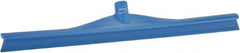 Vikan - 23.62" Rubber Blade Floor Squeegee - Single Edge, Blue, Plastic Holder - Americas Industrial Supply