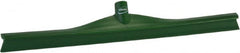 Vikan - 23.62" Rubber Blade Floor Squeegee - Single Edge, Green, Plastic Holder - Americas Industrial Supply